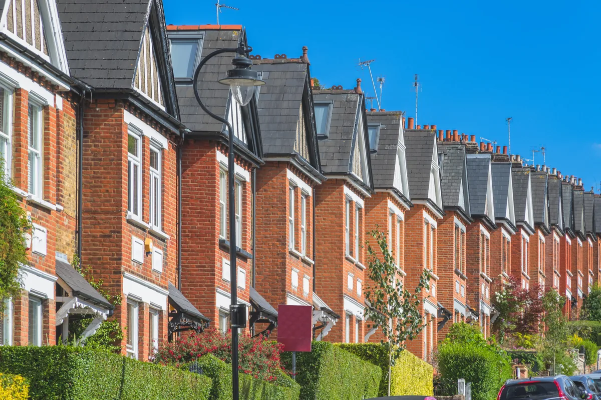 Victorian terraces in a London residential street
